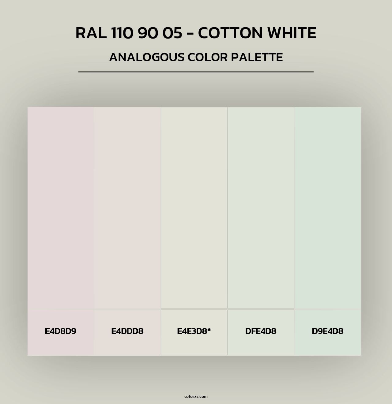 RAL 110 90 05 - Cotton White - Analogous Color Palette