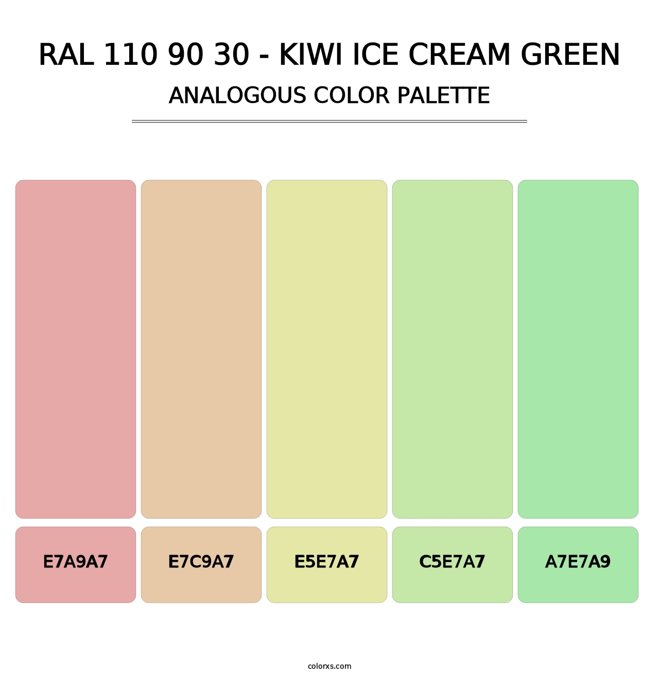 RAL 110 90 30 - Kiwi Ice Cream Green - Analogous Color Palette