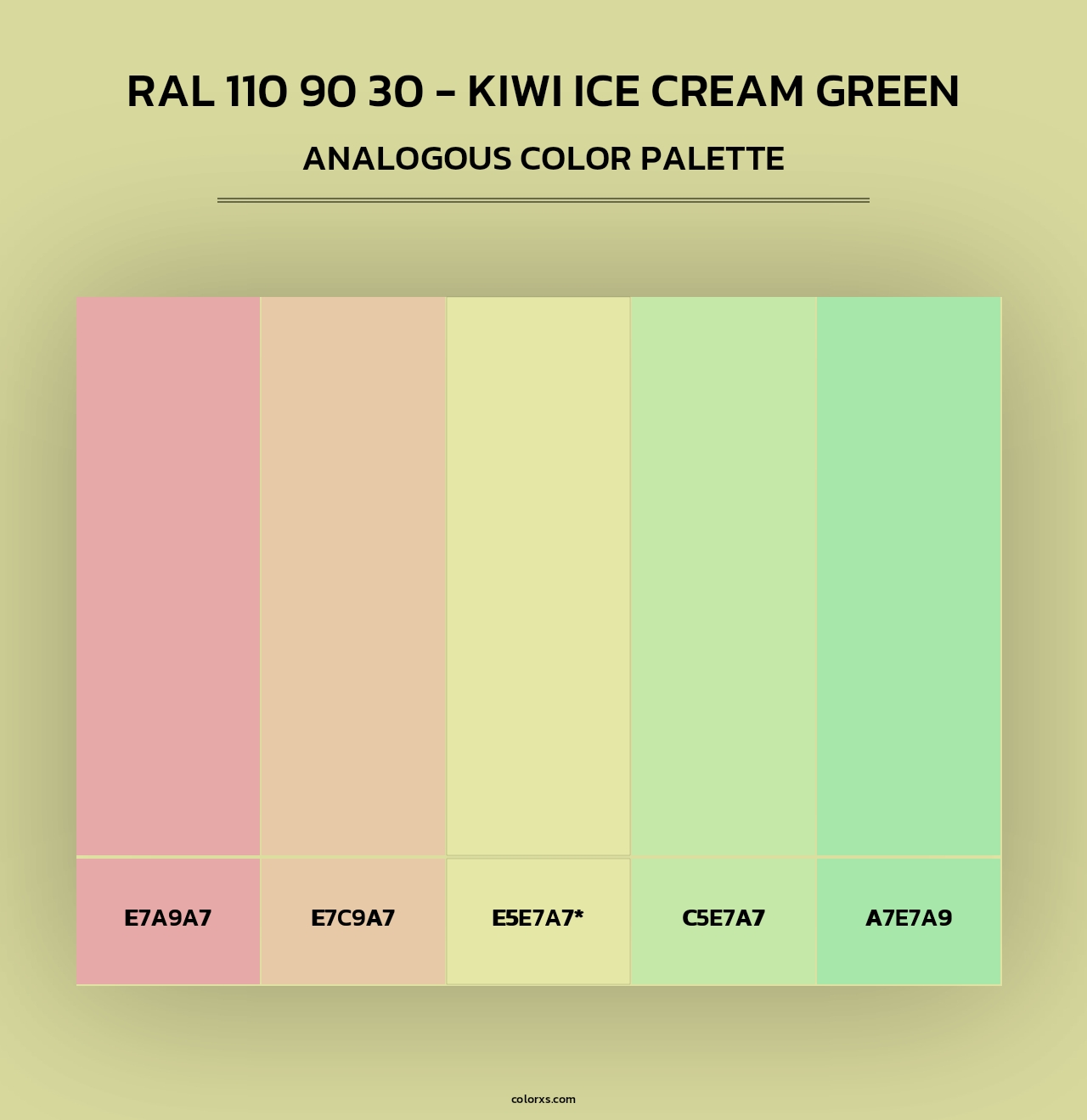 RAL 110 90 30 - Kiwi Ice Cream Green - Analogous Color Palette