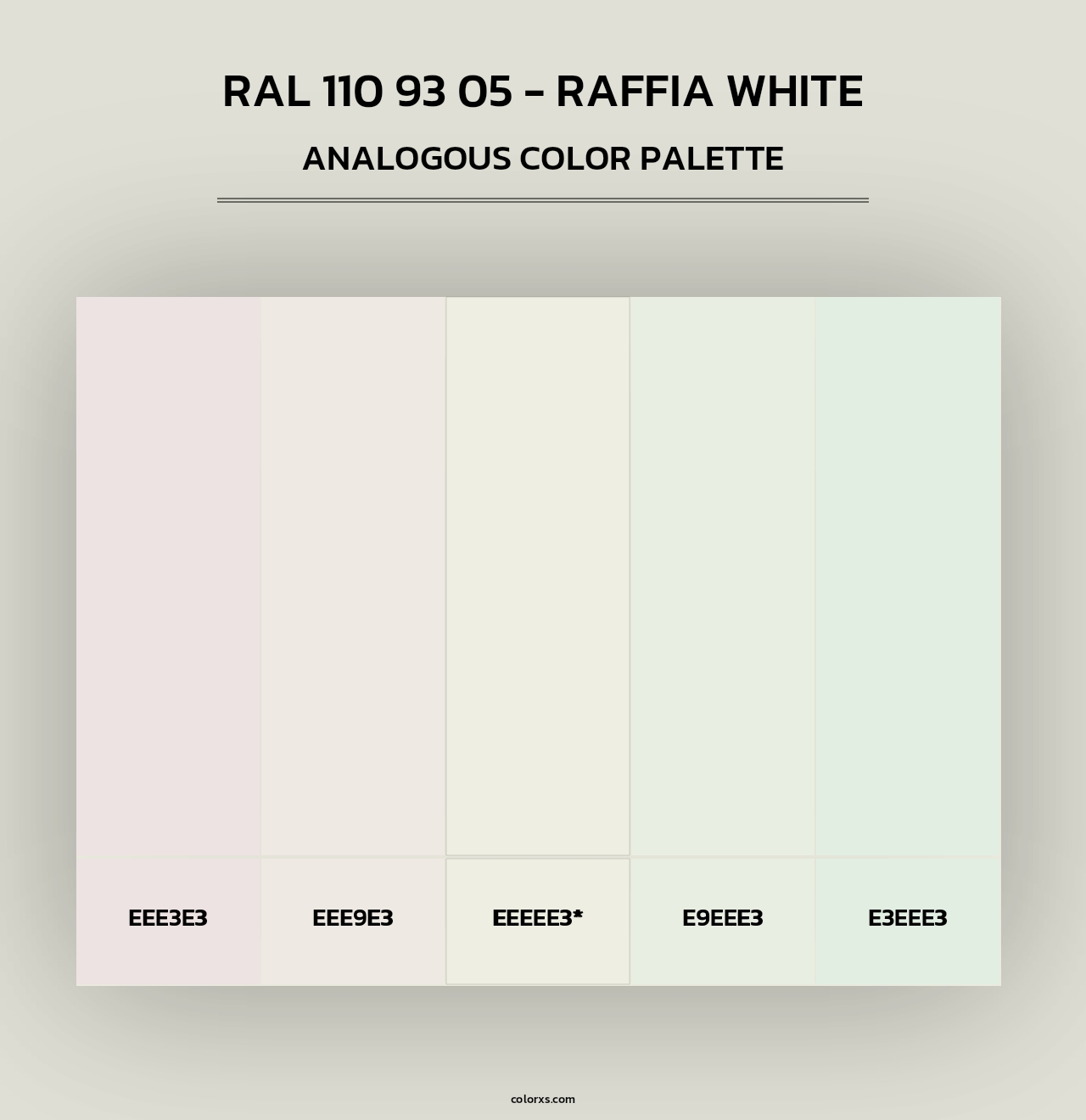 RAL 110 93 05 - Raffia White - Analogous Color Palette