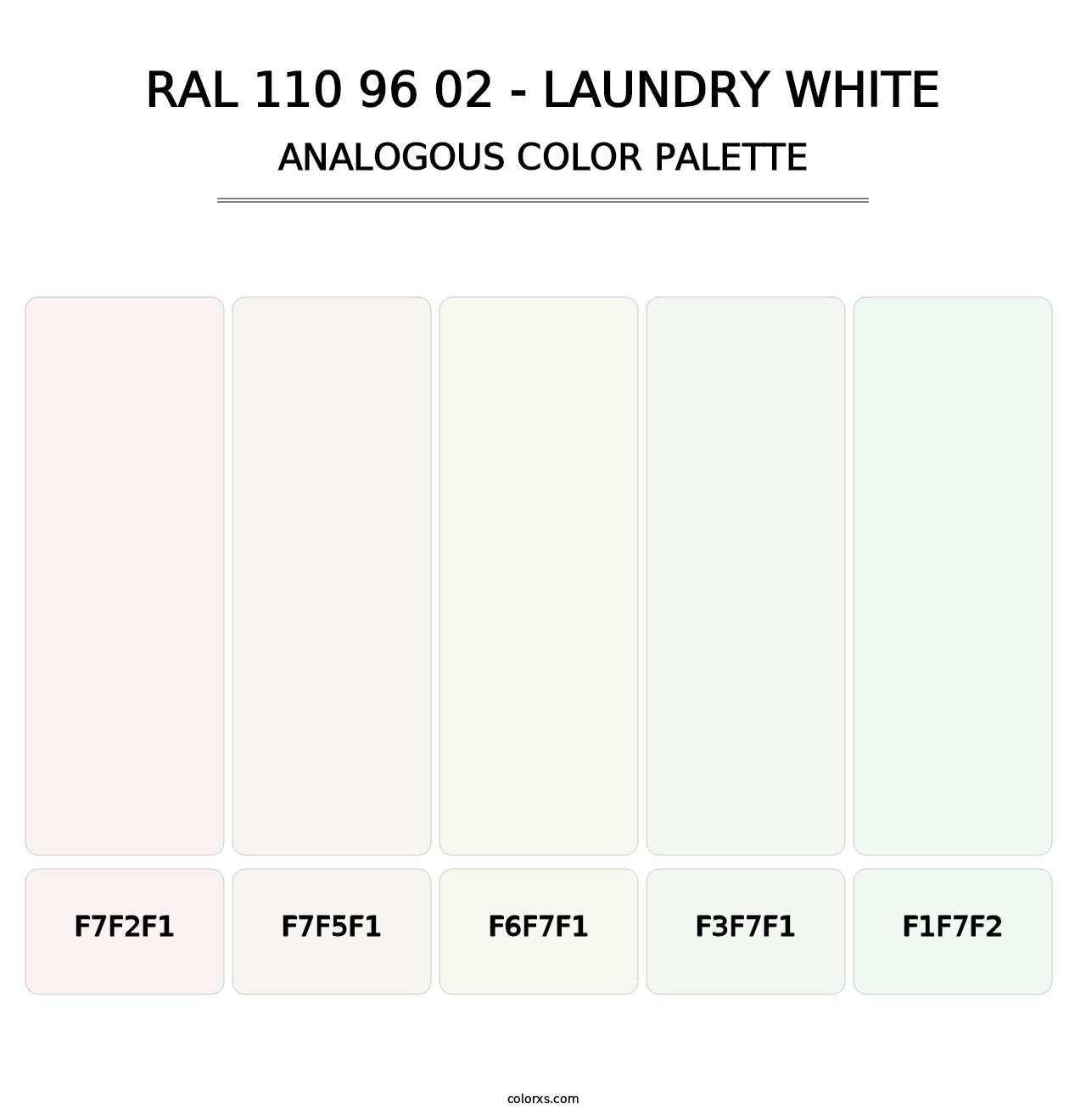 RAL 110 96 02 - Laundry White - Analogous Color Palette