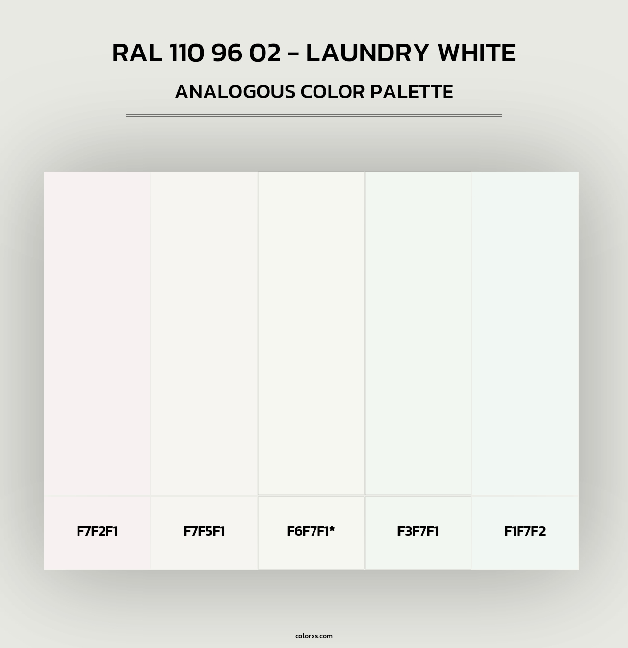RAL 110 96 02 - Laundry White - Analogous Color Palette