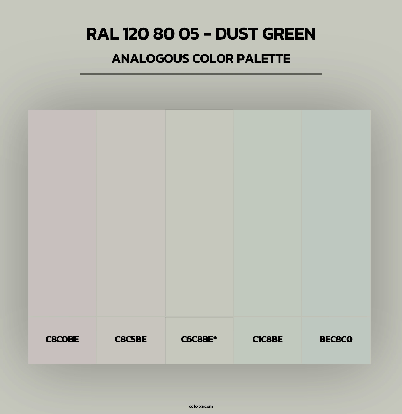 RAL 120 80 05 - Dust Green - Analogous Color Palette