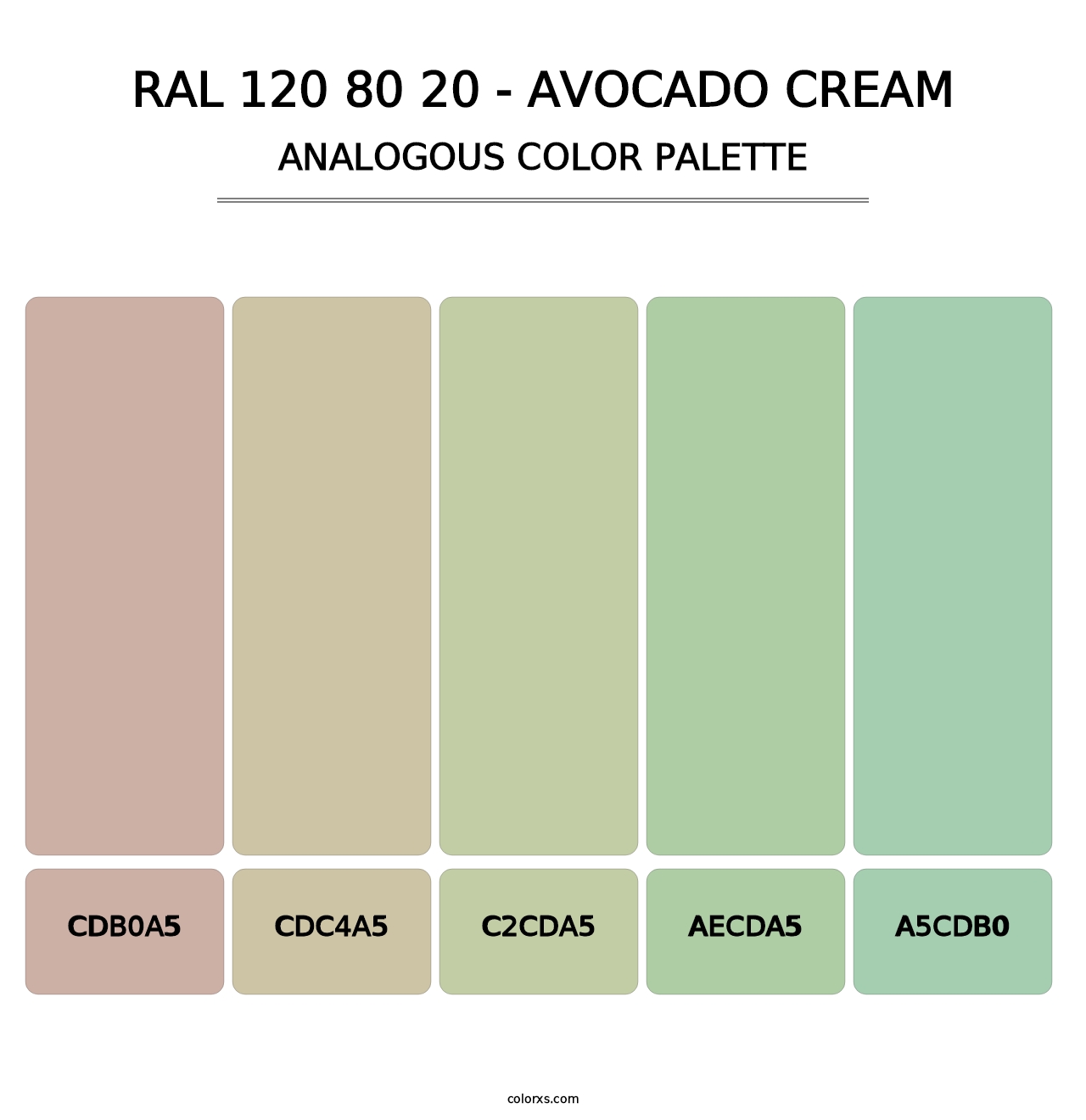RAL 120 80 20 - Avocado Cream - Analogous Color Palette