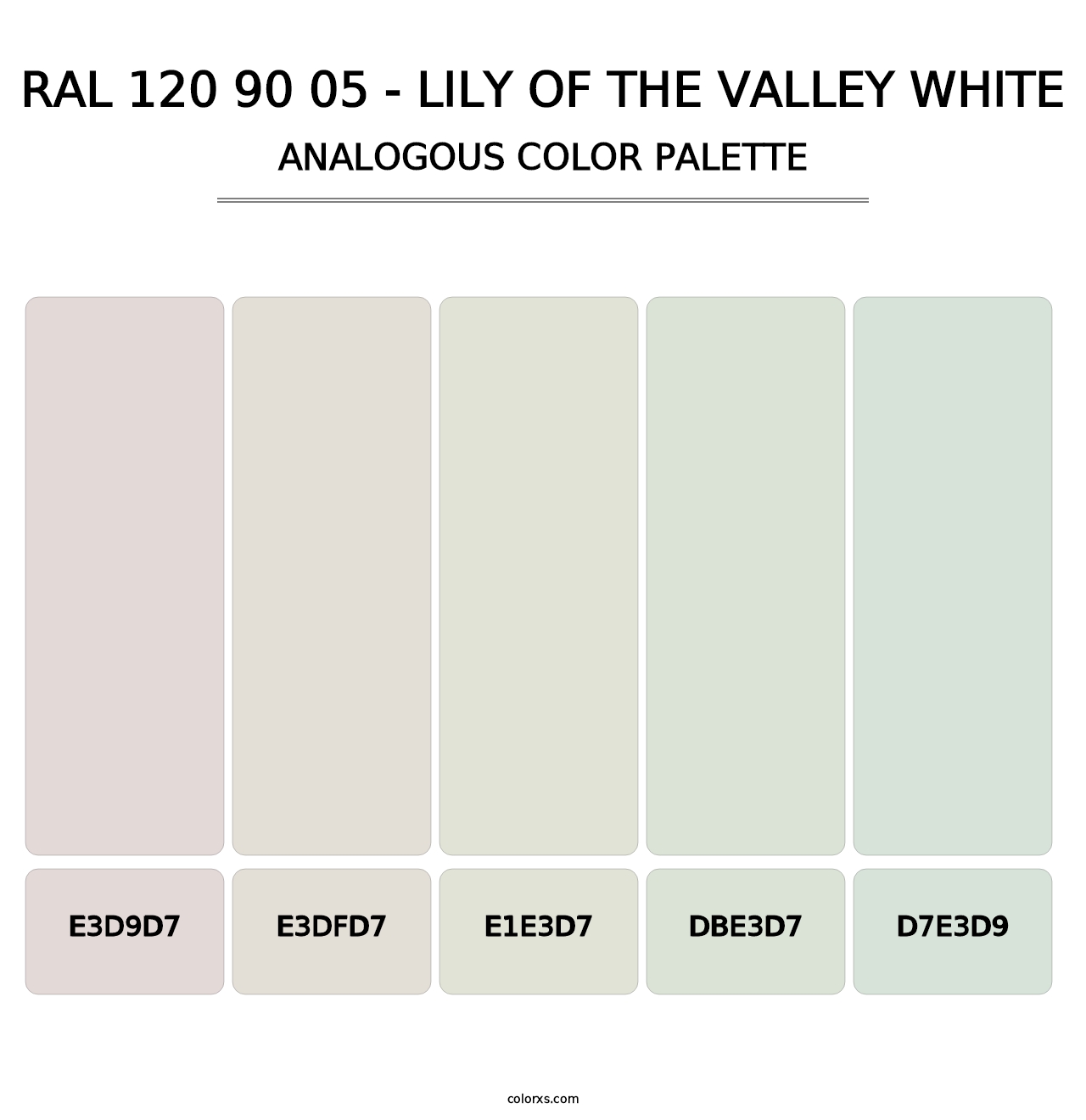 RAL 120 90 05 - Lily of the Valley White - Analogous Color Palette