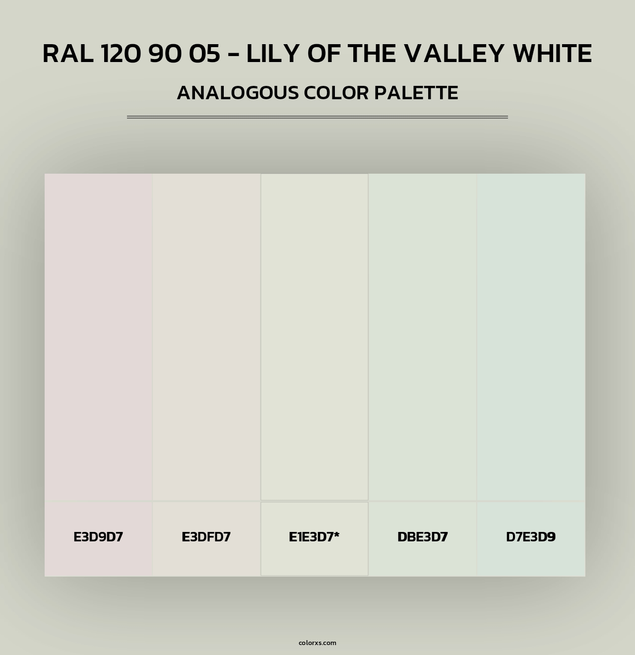 RAL 120 90 05 - Lily of the Valley White - Analogous Color Palette