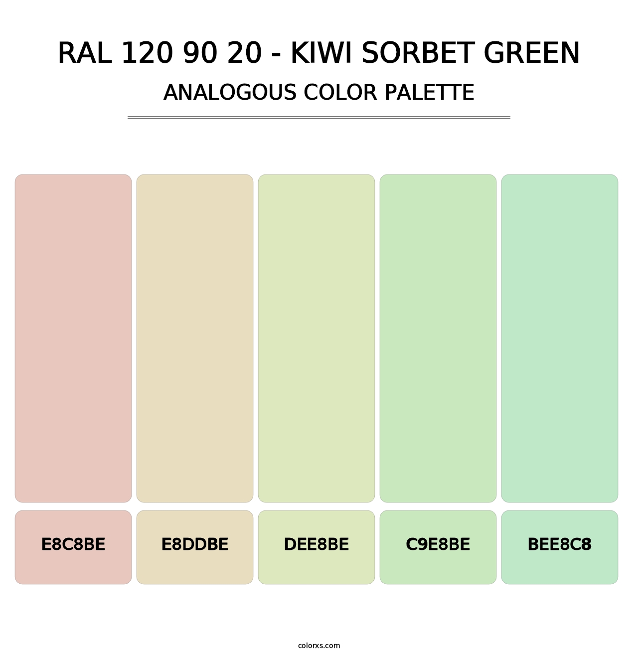 RAL 120 90 20 - Kiwi Sorbet Green - Analogous Color Palette