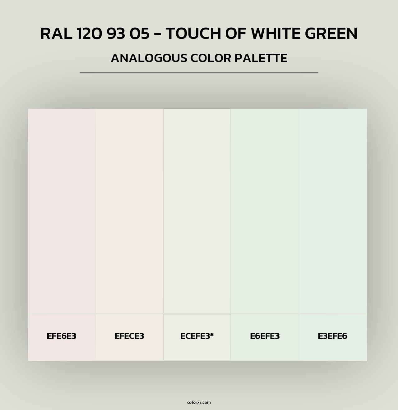 RAL 120 93 05 - Touch Of White Green - Analogous Color Palette