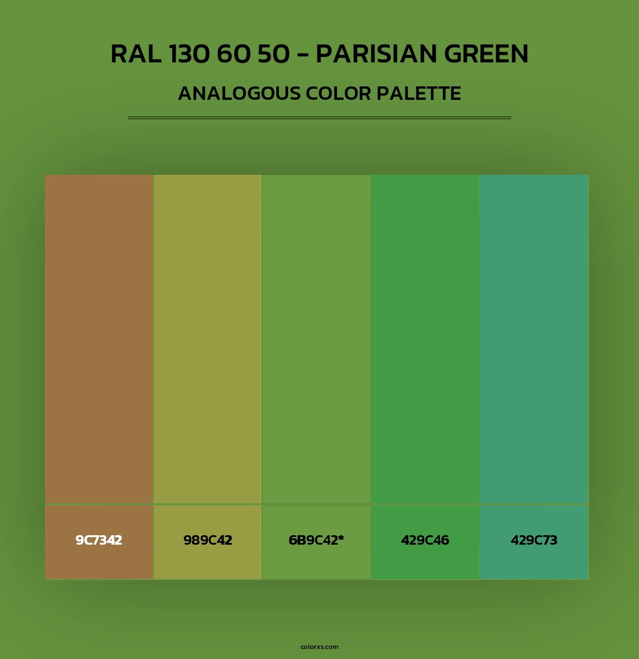 RAL 130 60 50 - Parisian Green - Analogous Color Palette