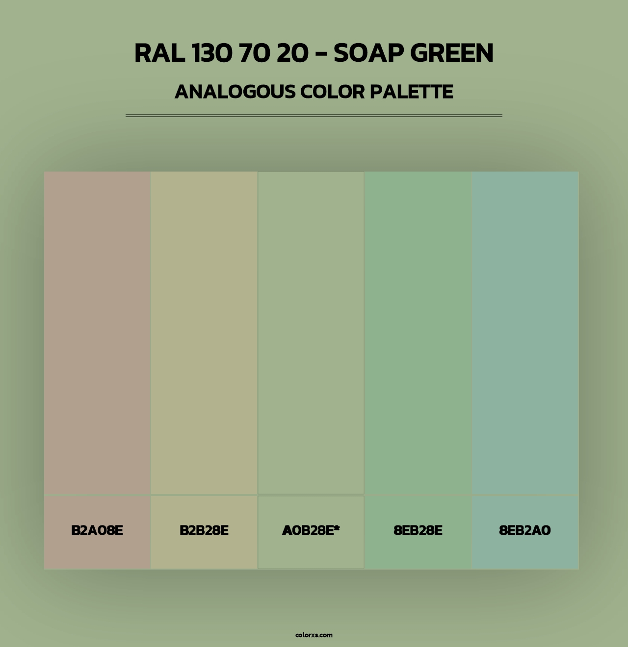 RAL 130 70 20 - Soap Green - Analogous Color Palette