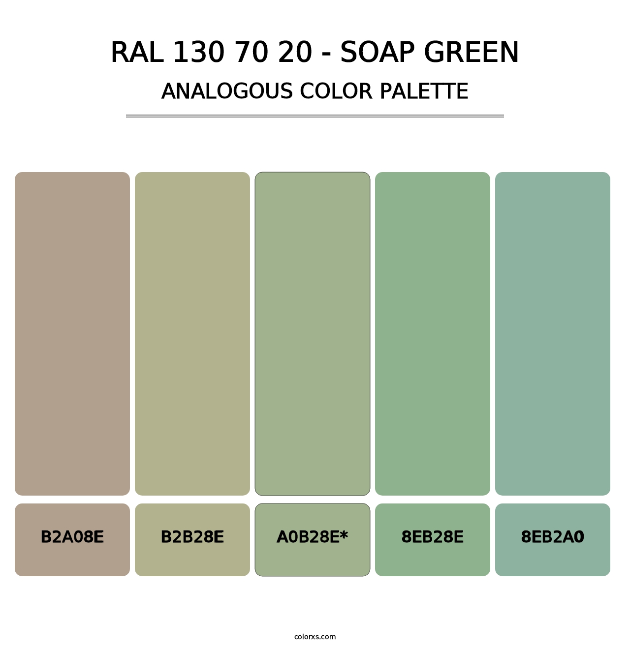 RAL 130 70 20 - Soap Green - Analogous Color Palette