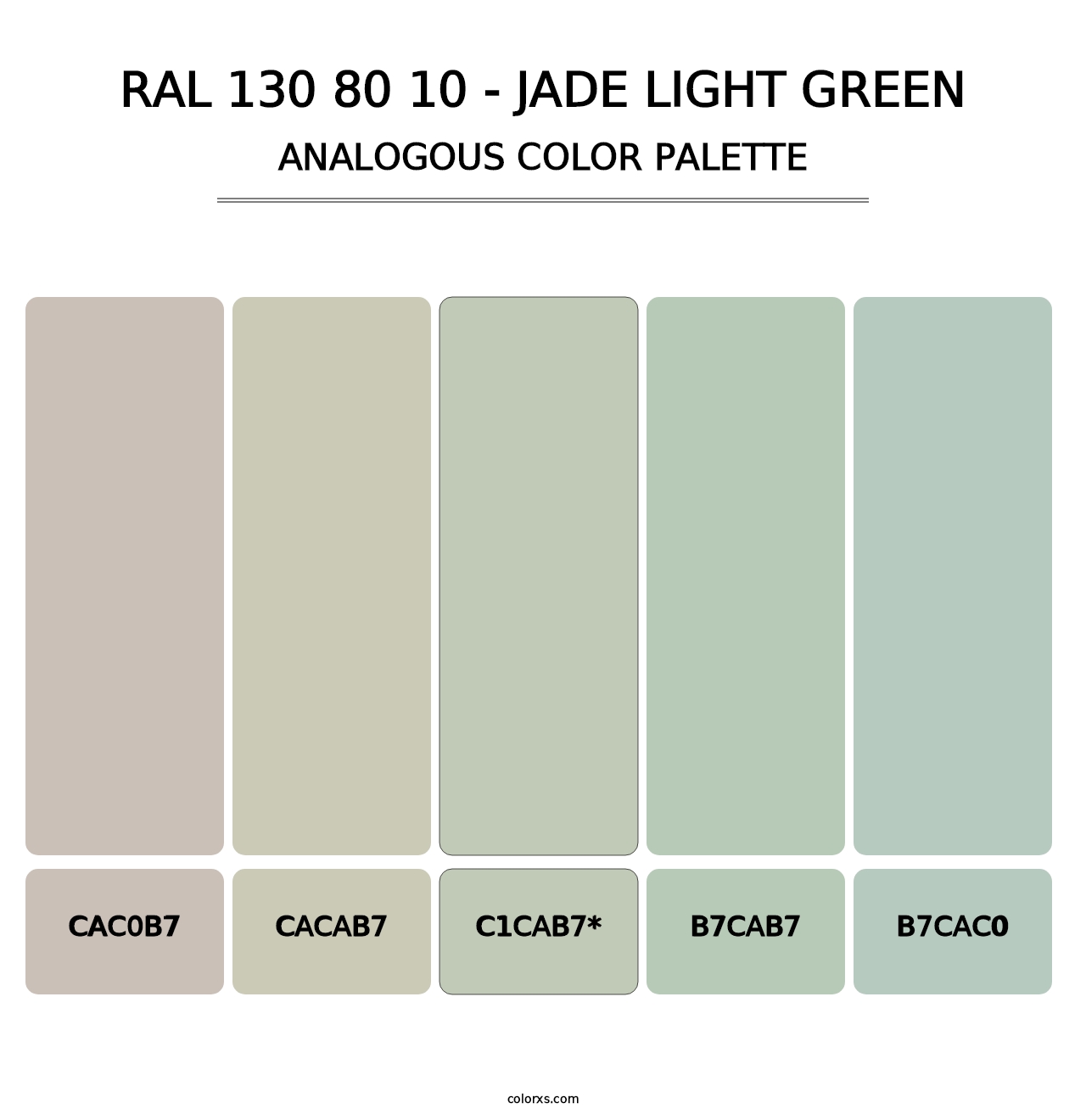 RAL 130 80 10 - Jade Light Green - Analogous Color Palette
