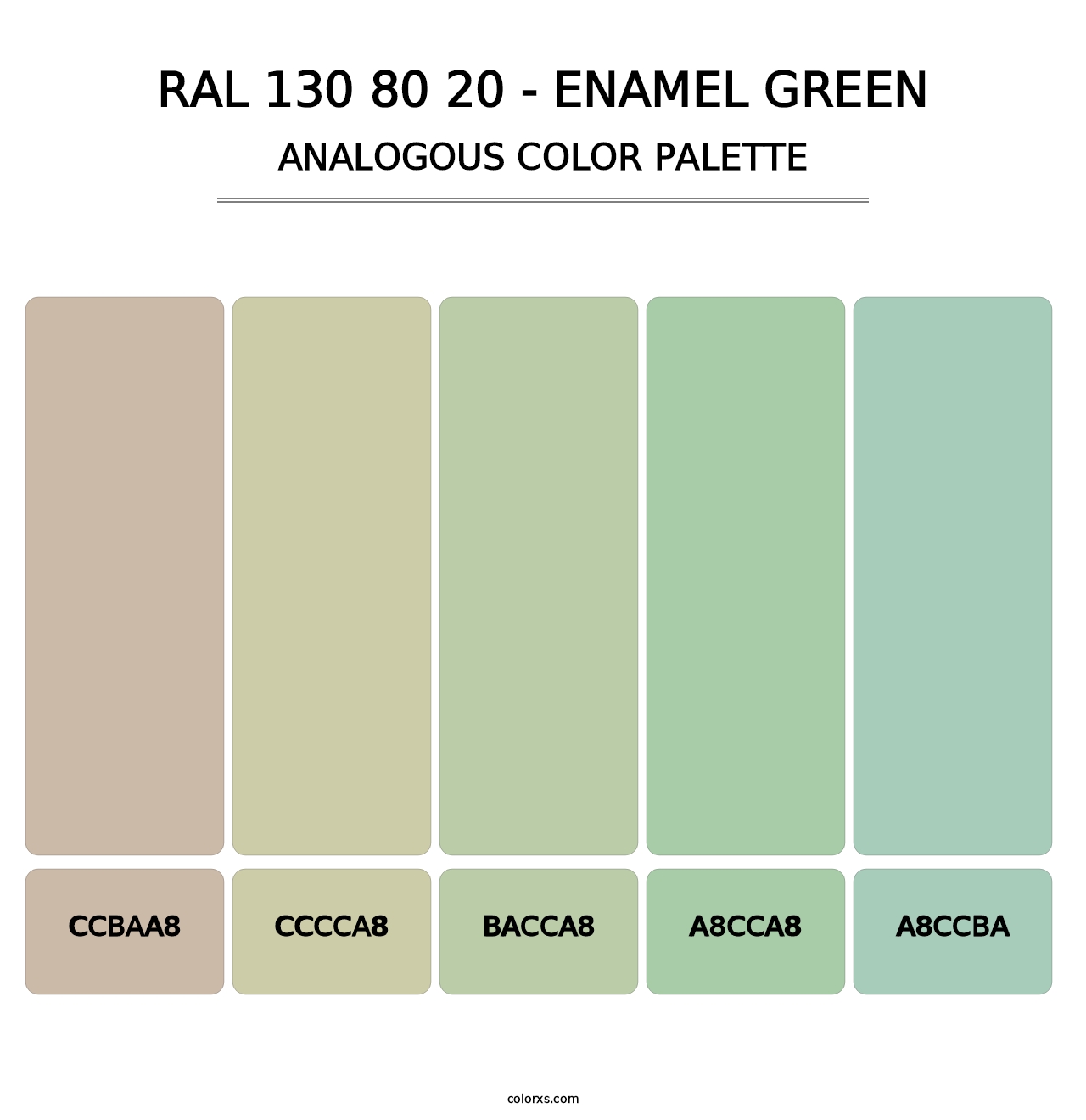RAL 130 80 20 - Enamel Green - Analogous Color Palette