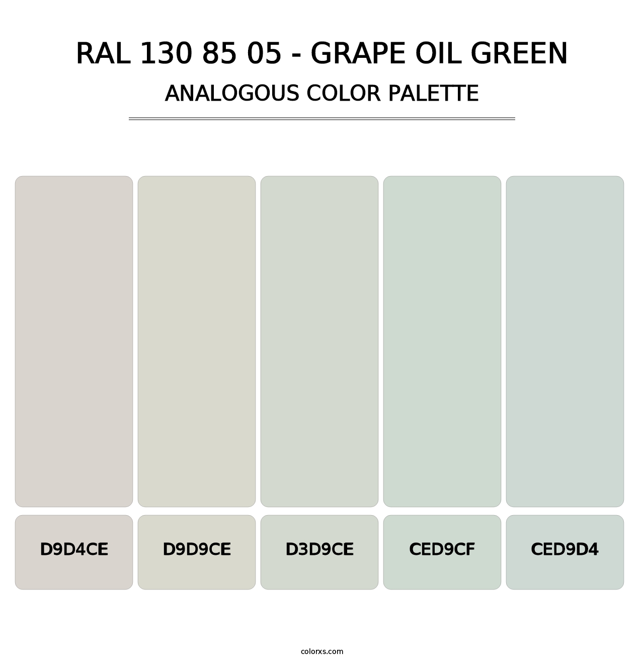 RAL 130 85 05 - Grape Oil Green - Analogous Color Palette