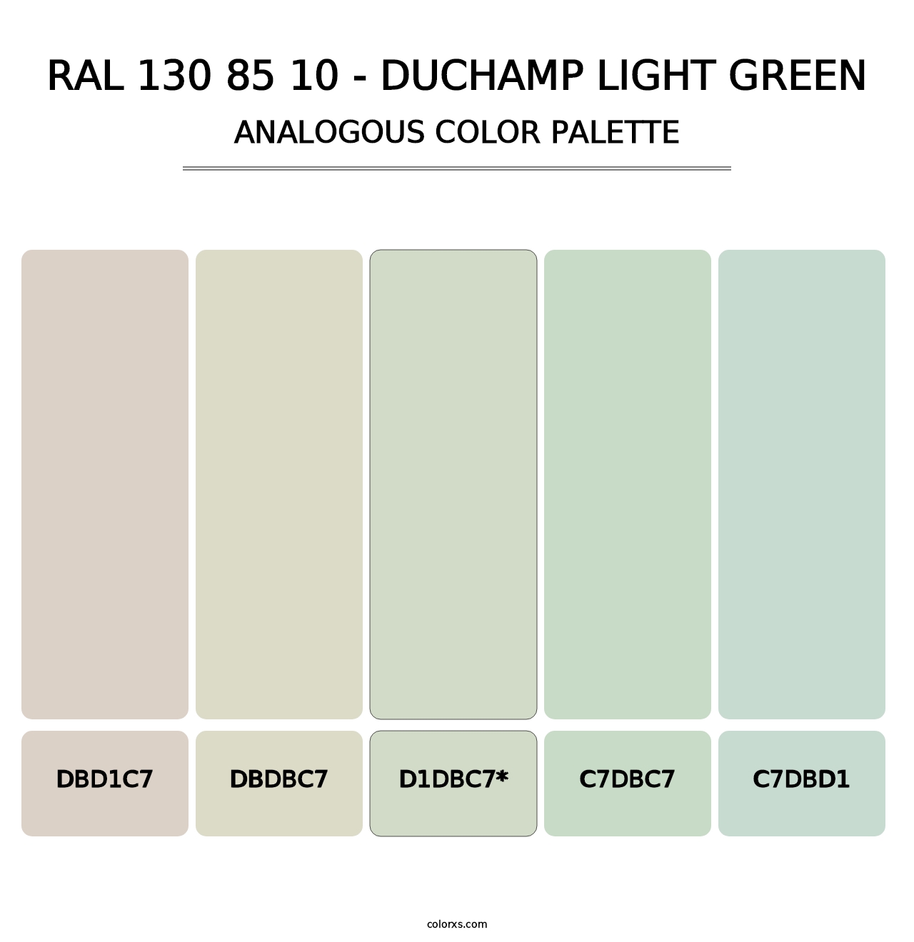 RAL 130 85 10 - Duchamp Light Green - Analogous Color Palette