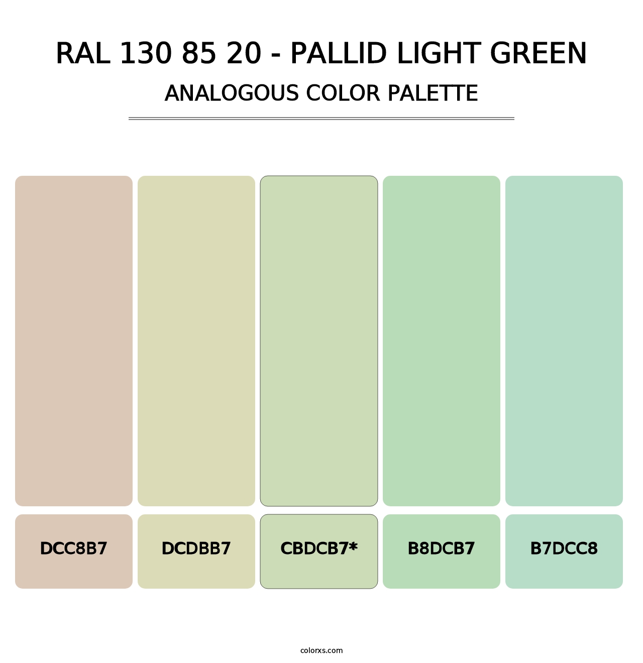 RAL 130 85 20 - Pallid Light Green - Analogous Color Palette