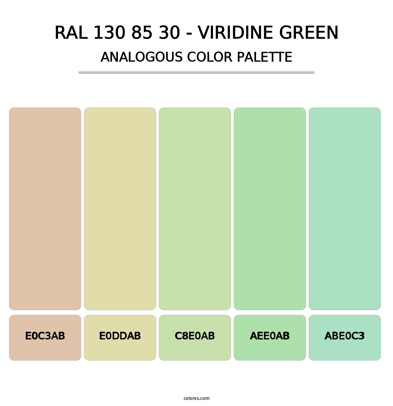 RAL 130 85 30 - Viridine Green - Analogous Color Palette