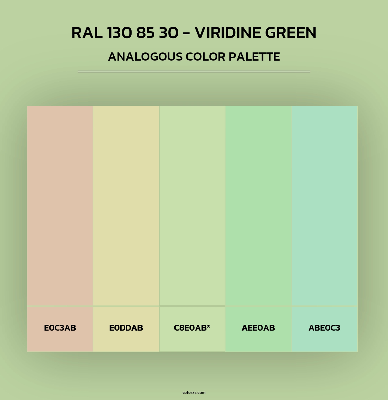RAL 130 85 30 - Viridine Green - Analogous Color Palette