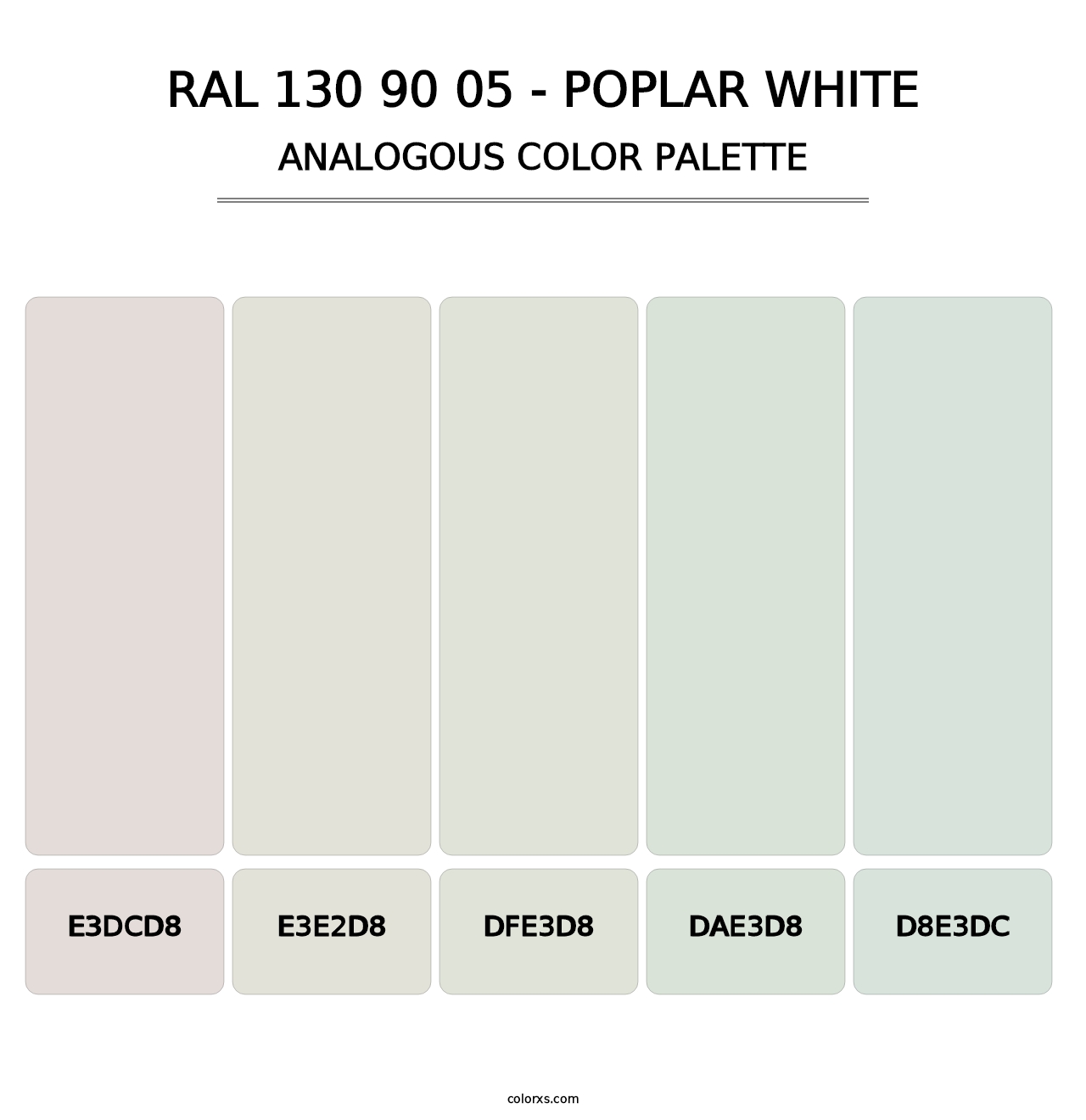 RAL 130 90 05 - Poplar White - Analogous Color Palette