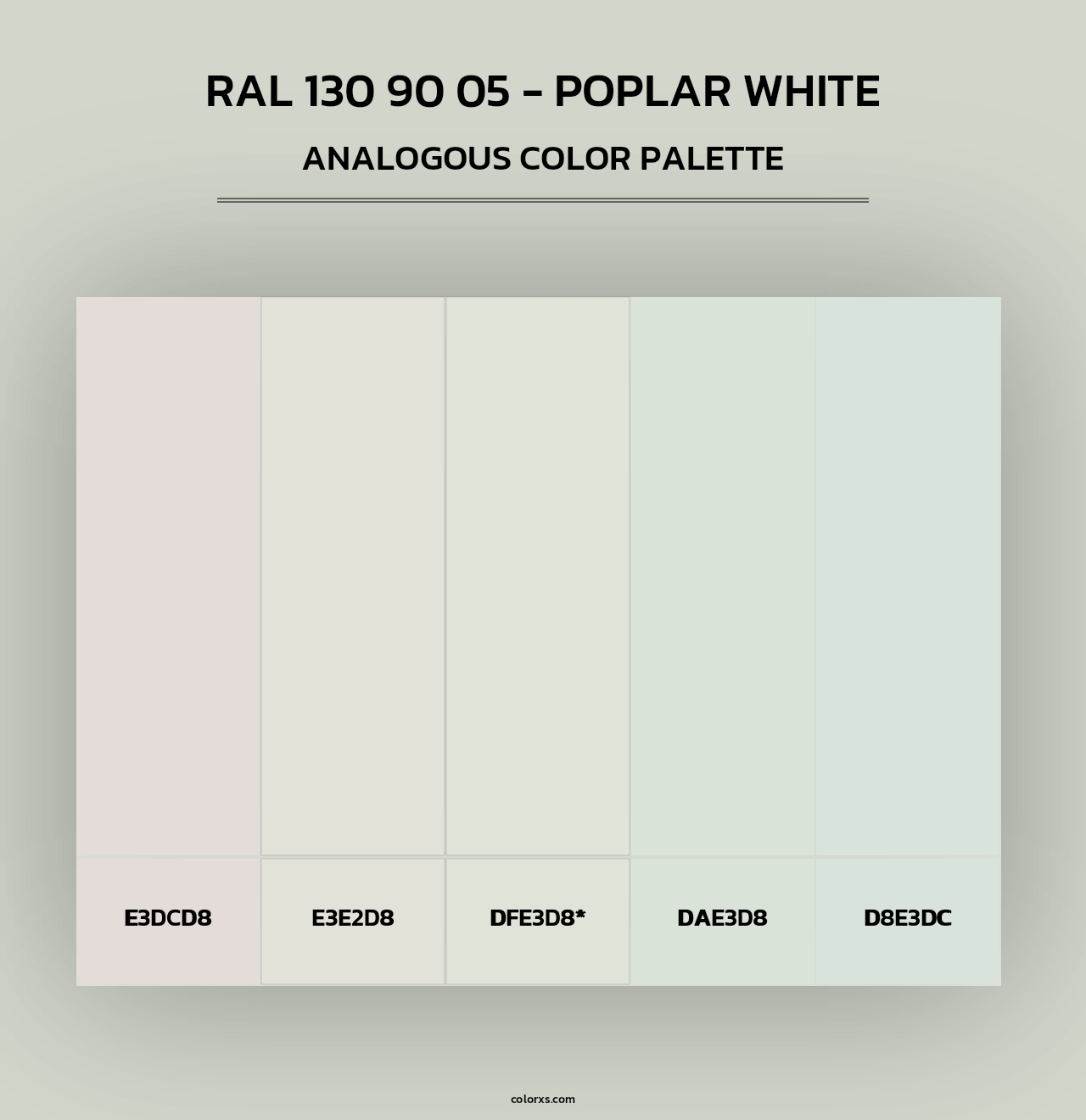 RAL 130 90 05 - Poplar White - Analogous Color Palette