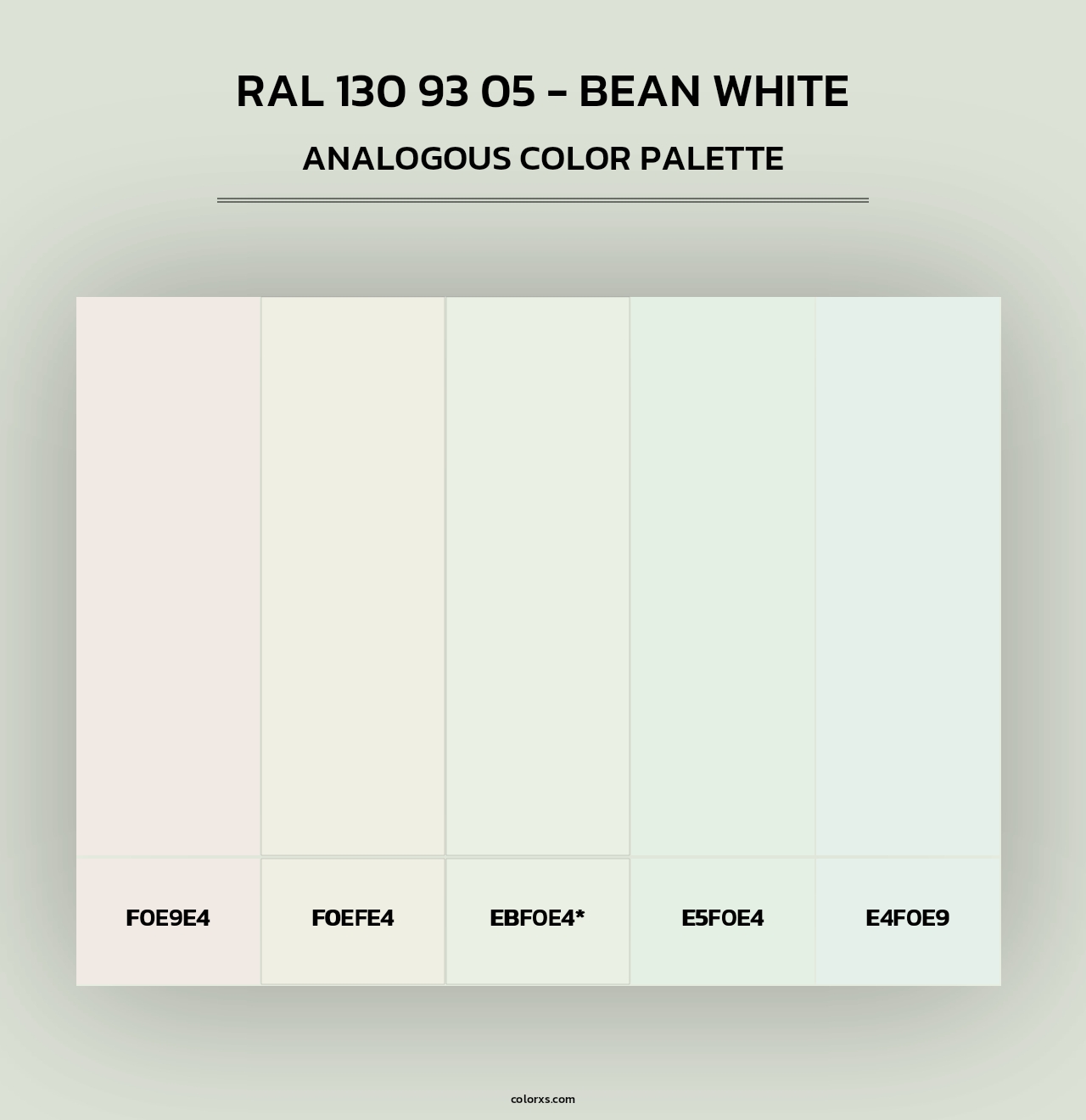 RAL 130 93 05 - Bean White - Analogous Color Palette