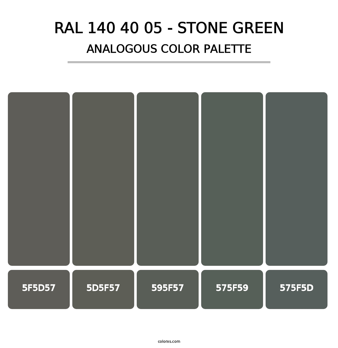 RAL 140 40 05 - Stone Green - Analogous Color Palette