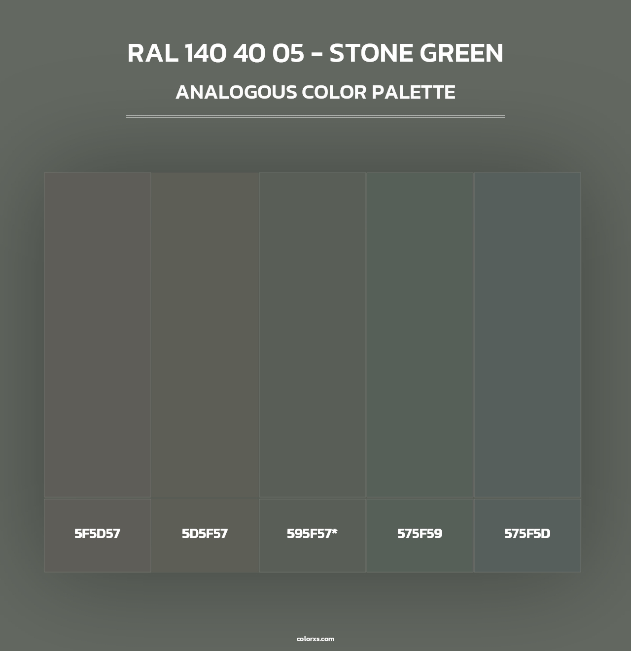 RAL 140 40 05 - Stone Green - Analogous Color Palette