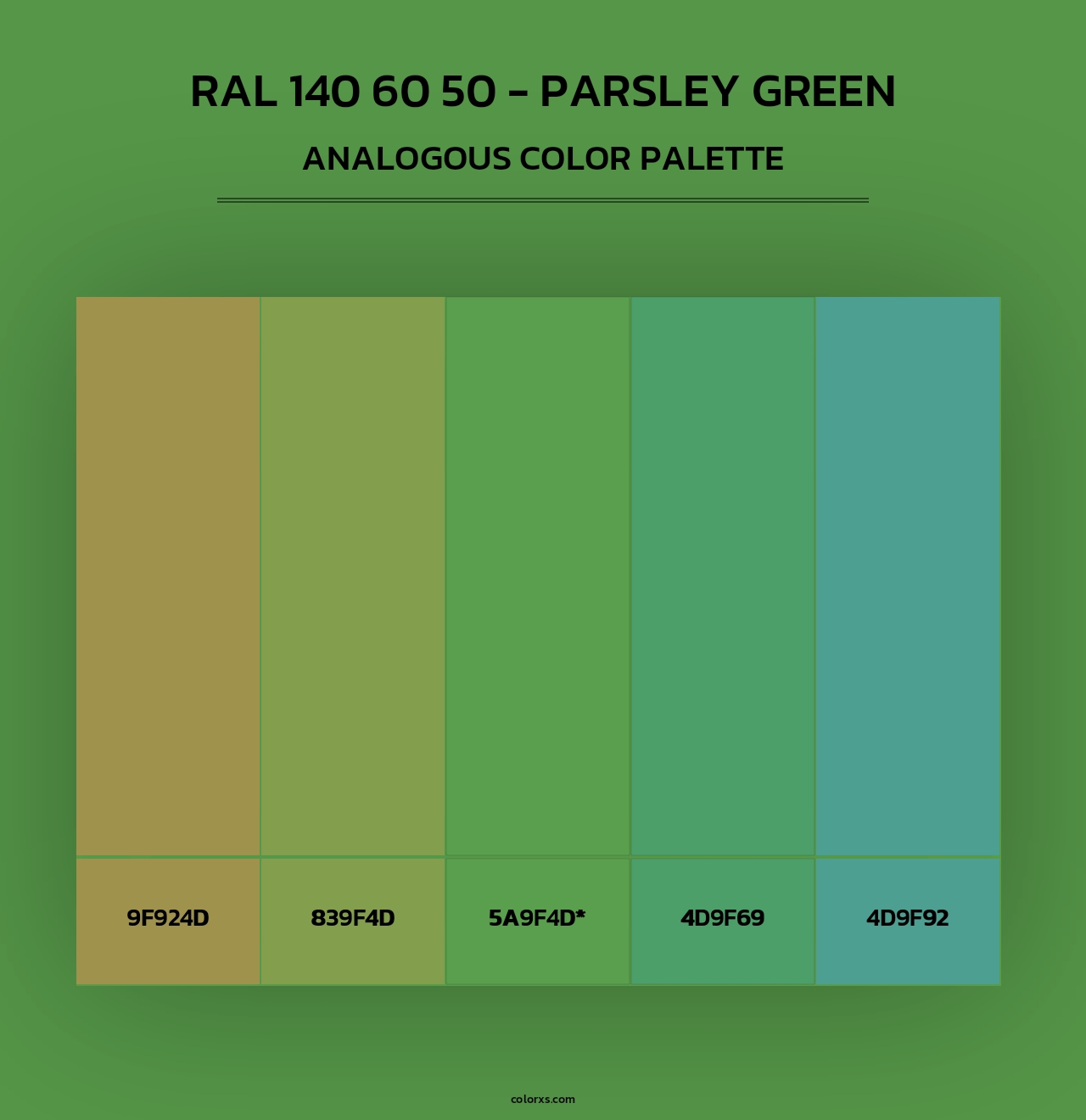 RAL 140 60 50 - Parsley Green - Analogous Color Palette