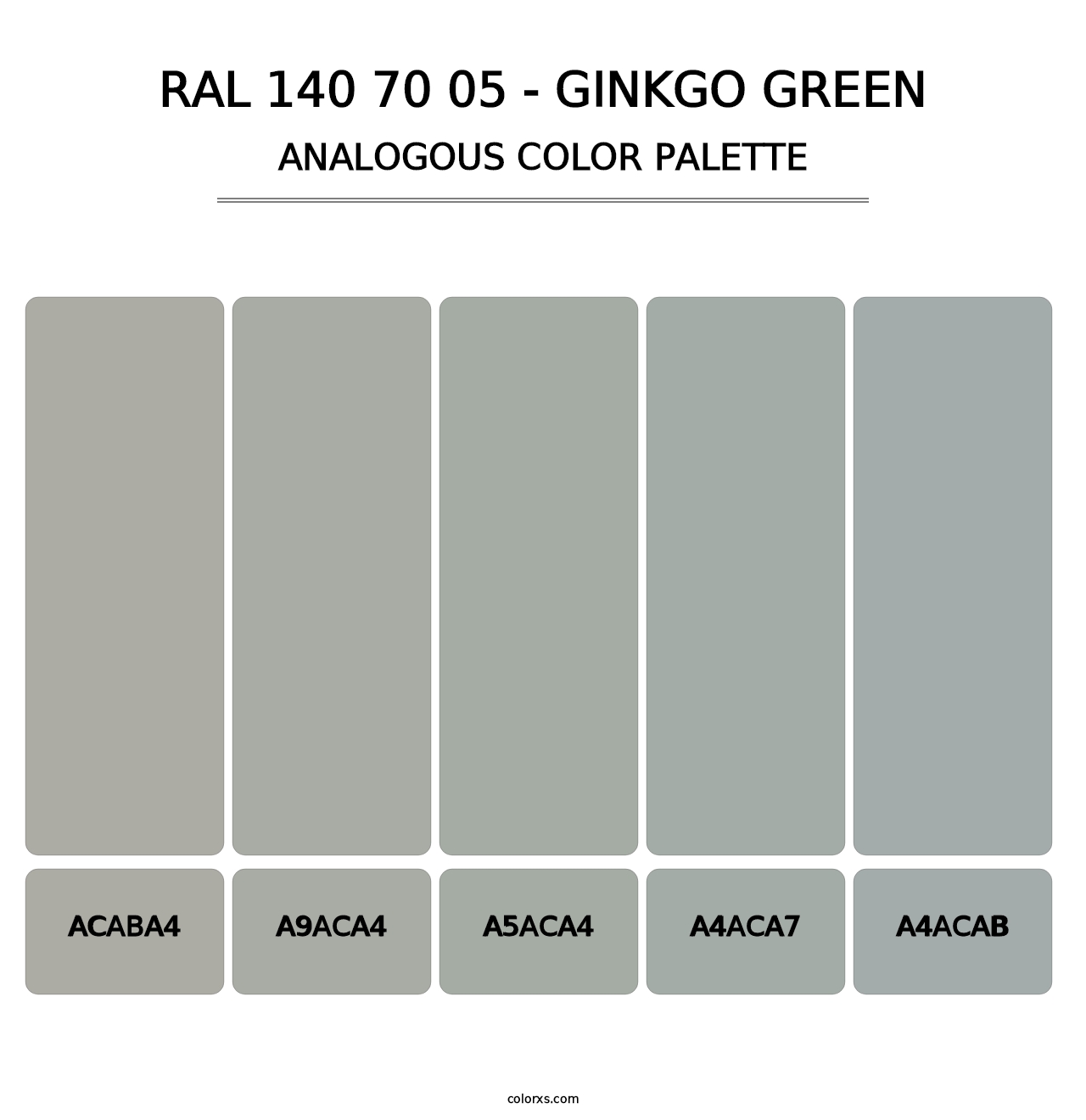 RAL 140 70 05 - Ginkgo Green - Analogous Color Palette