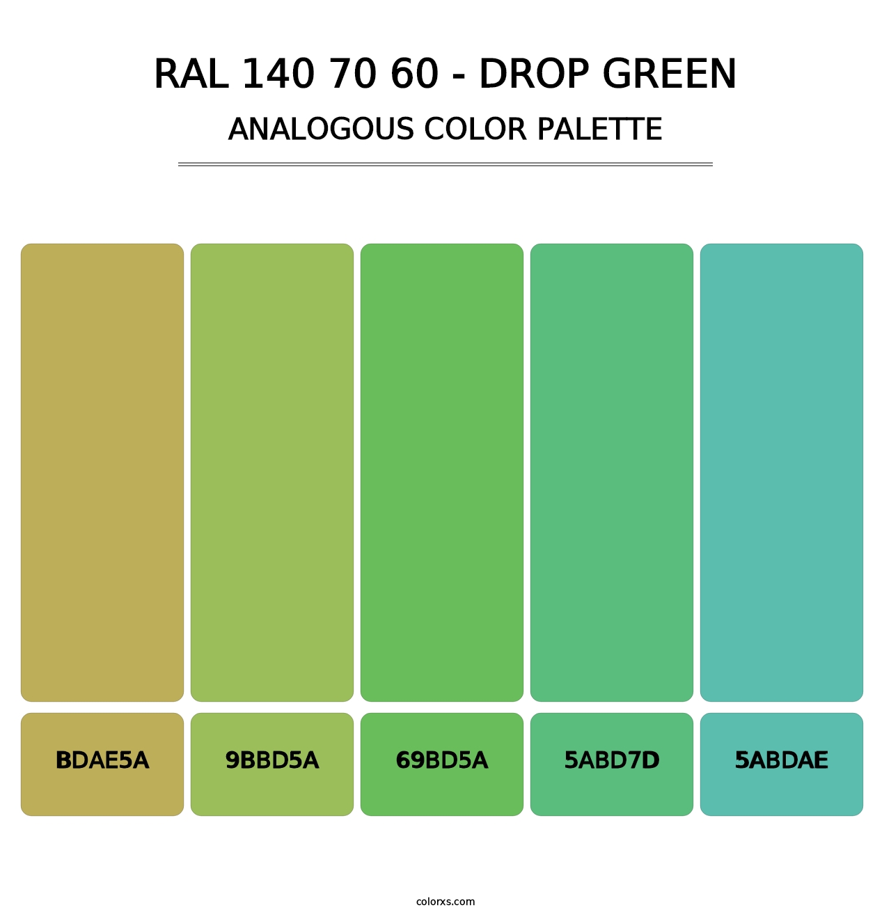 RAL 140 70 60 - Drop Green - Analogous Color Palette