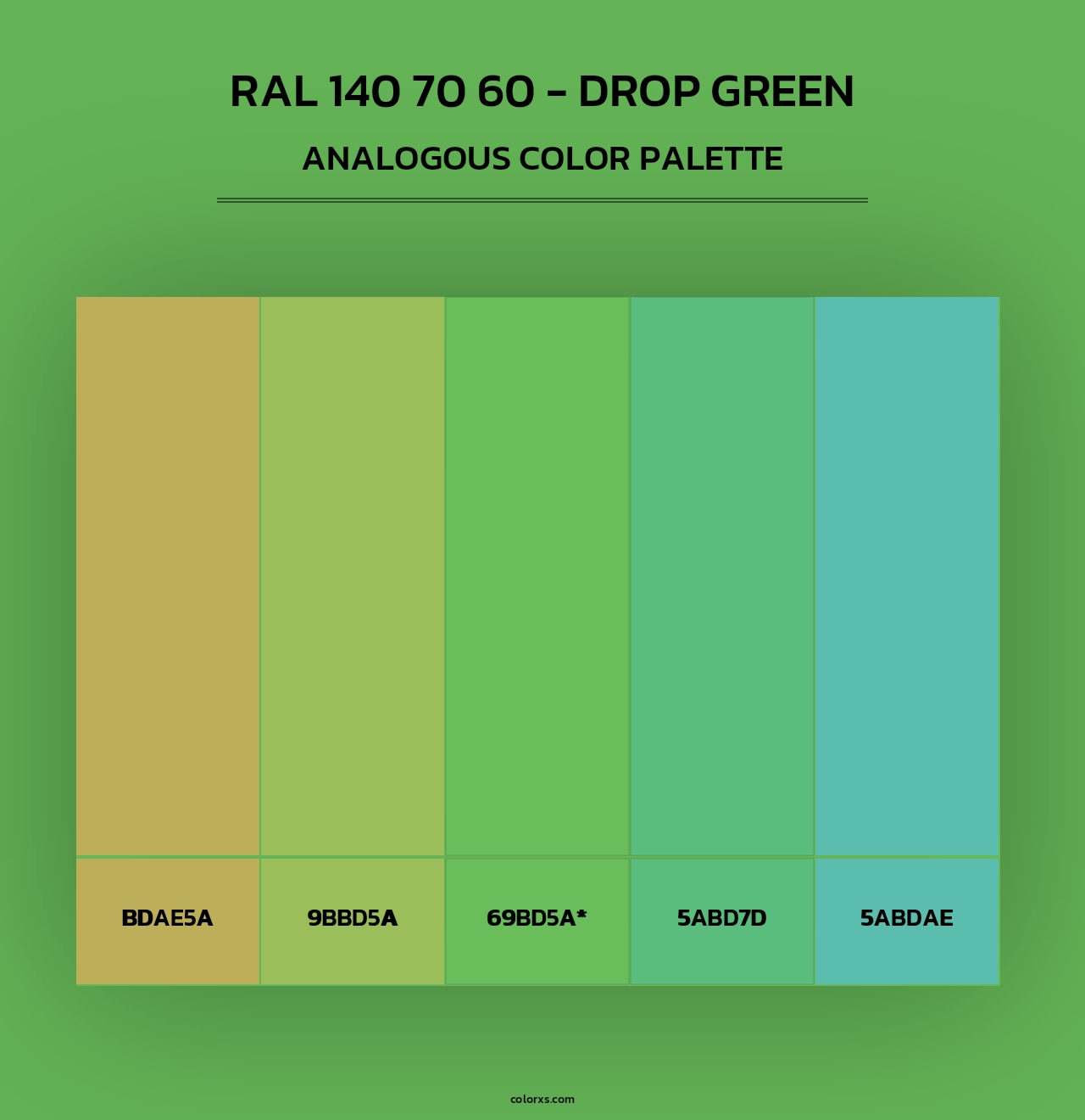 RAL 140 70 60 - Drop Green - Analogous Color Palette