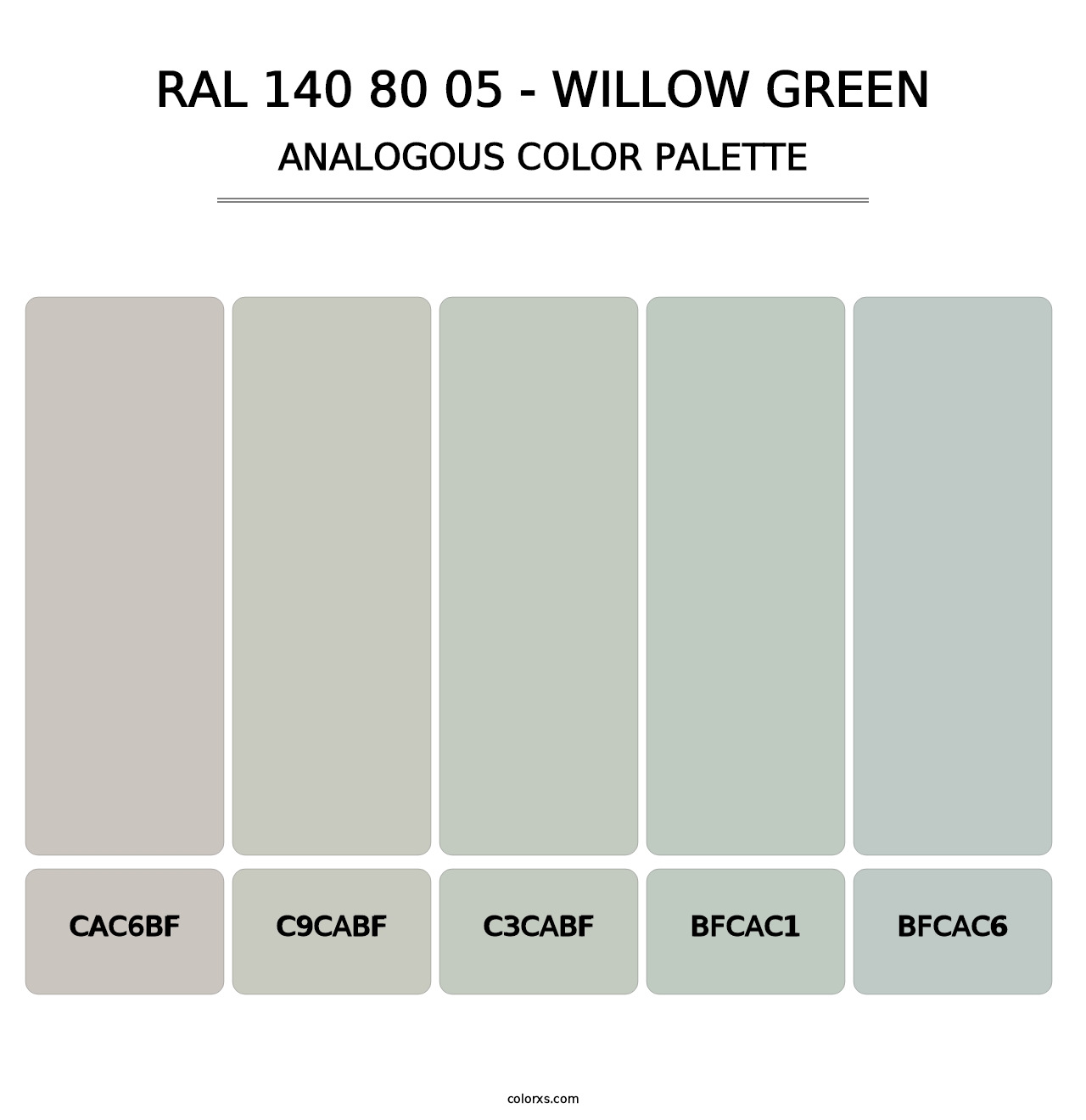 RAL 140 80 05 - Willow Green - Analogous Color Palette