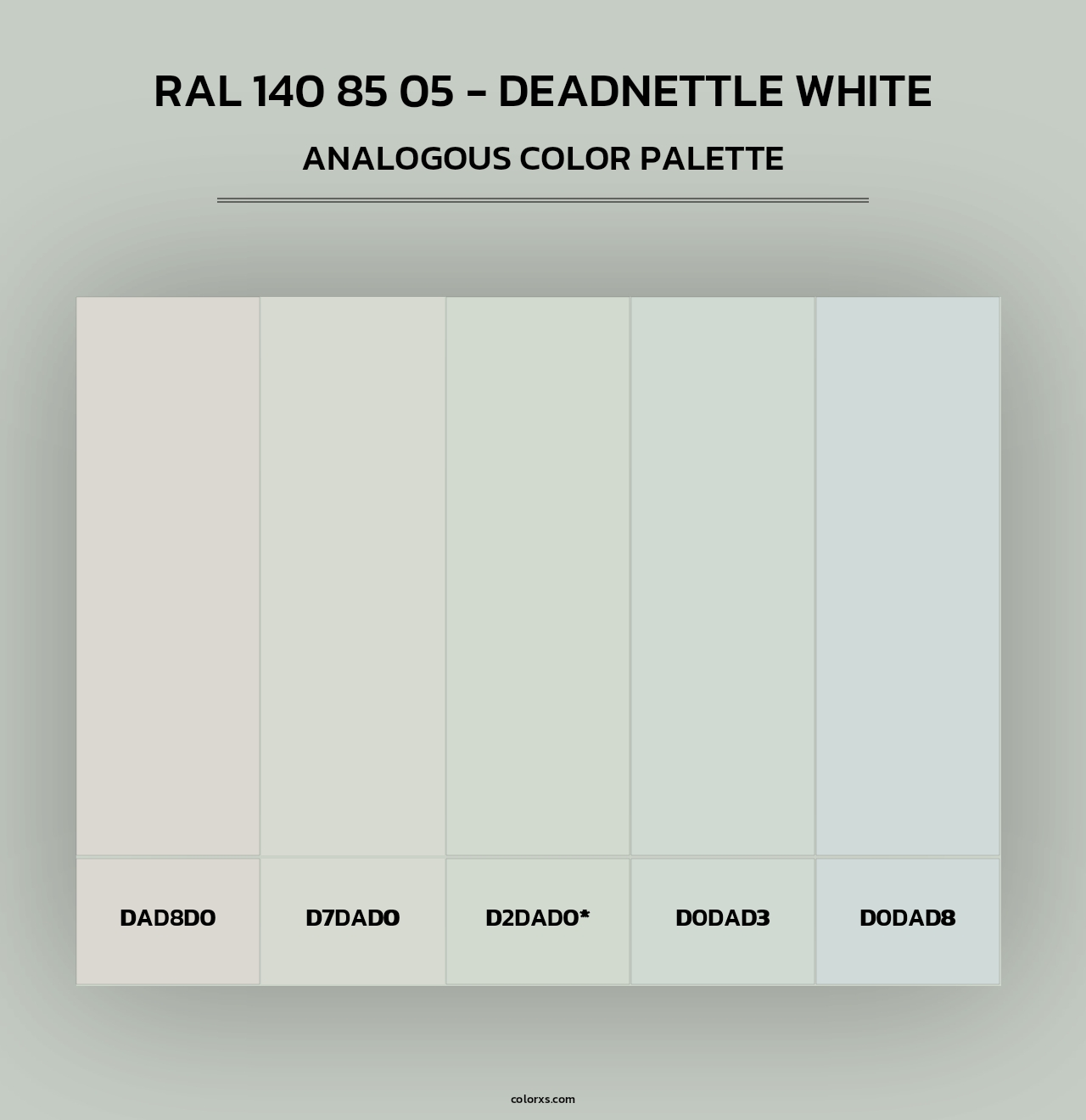 RAL 140 85 05 - Deadnettle White - Analogous Color Palette