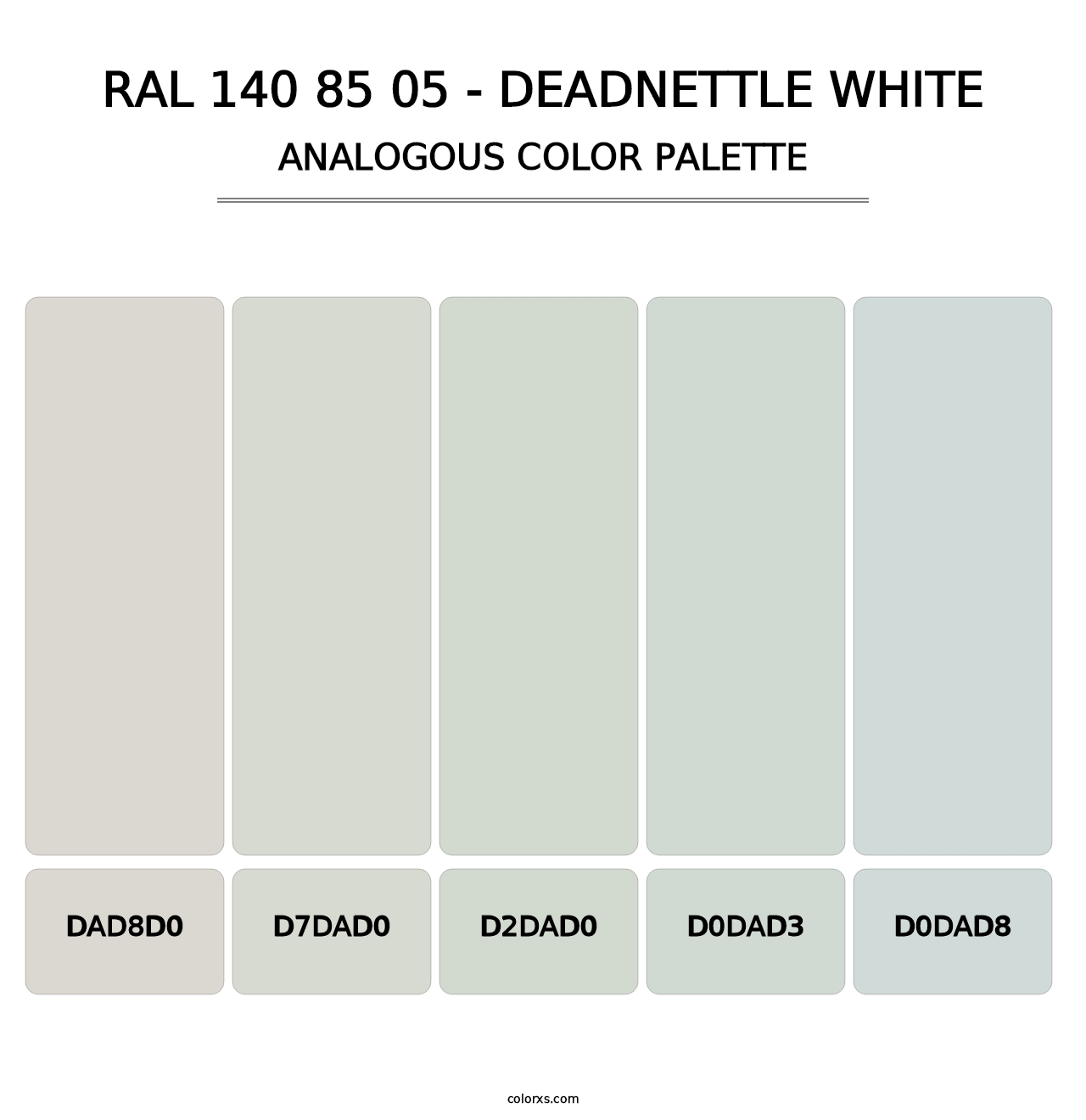 RAL 140 85 05 - Deadnettle White - Analogous Color Palette