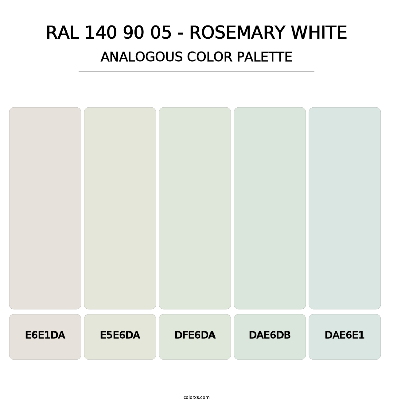 RAL 140 90 05 - Rosemary White - Analogous Color Palette