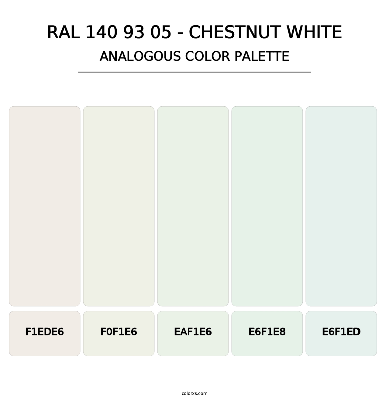 RAL 140 93 05 - Chestnut White - Analogous Color Palette