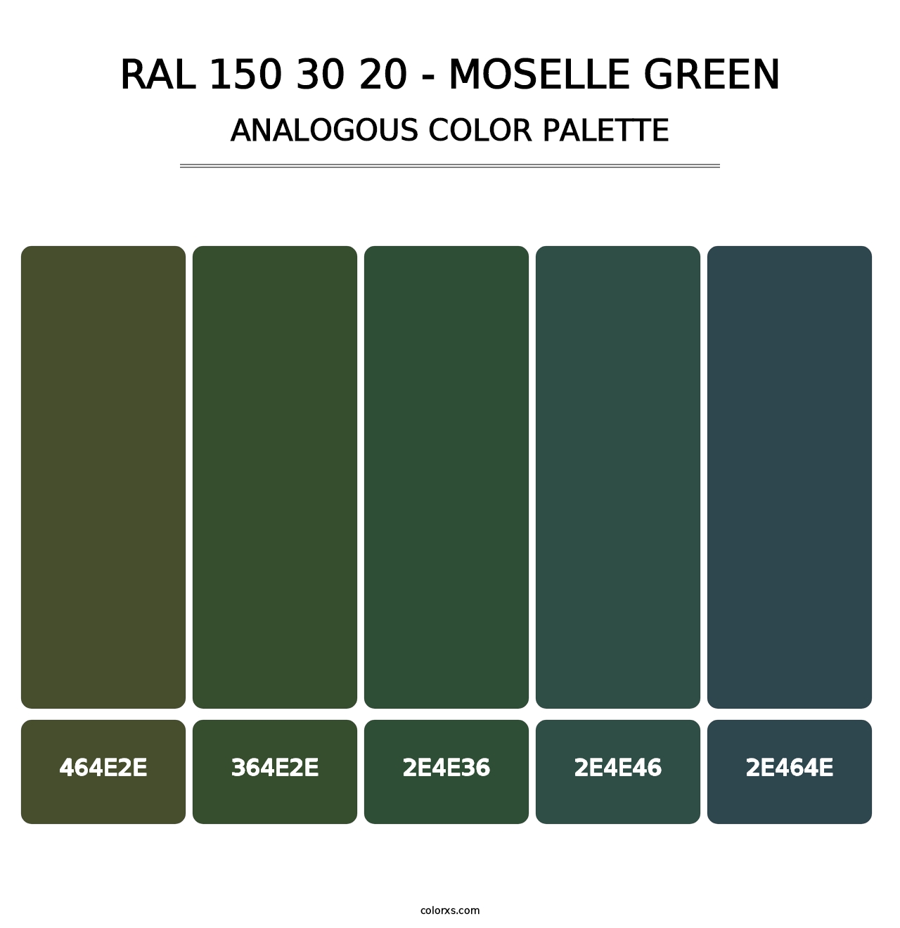 RAL 150 30 20 - Moselle Green - Analogous Color Palette