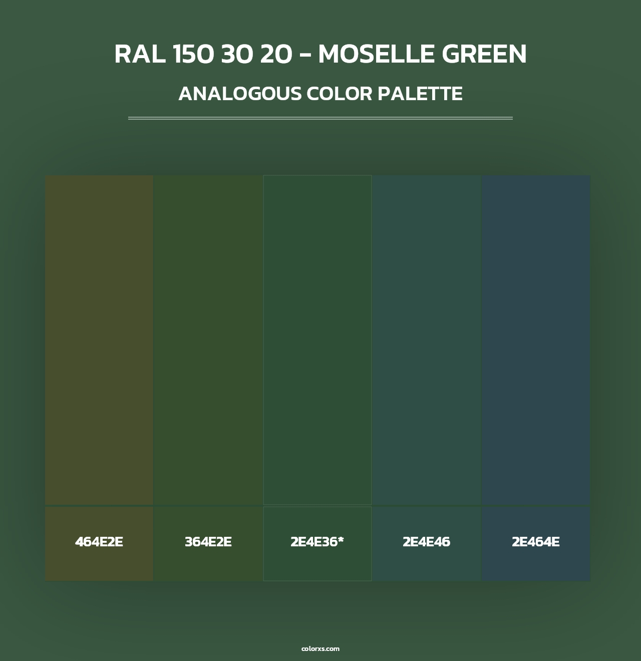 RAL 150 30 20 - Moselle Green - Analogous Color Palette