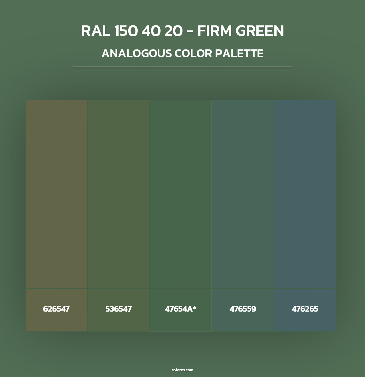 RAL 150 40 20 - Firm Green - Analogous Color Palette