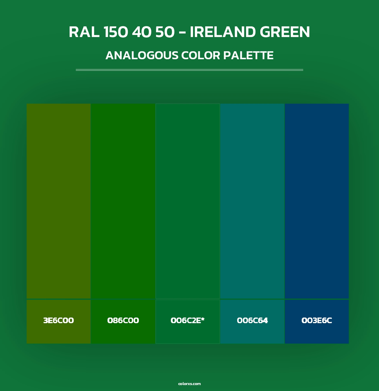 RAL 150 40 50 - Ireland Green - Analogous Color Palette
