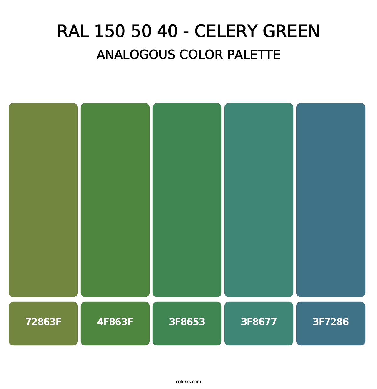 RAL 150 50 40 - Celery Green - Analogous Color Palette