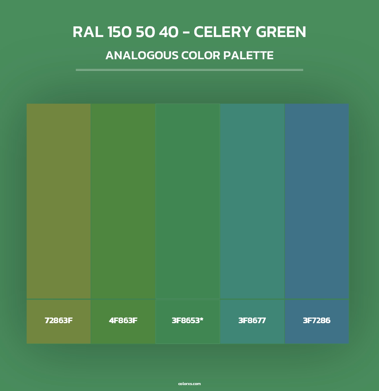RAL 150 50 40 - Celery Green - Analogous Color Palette