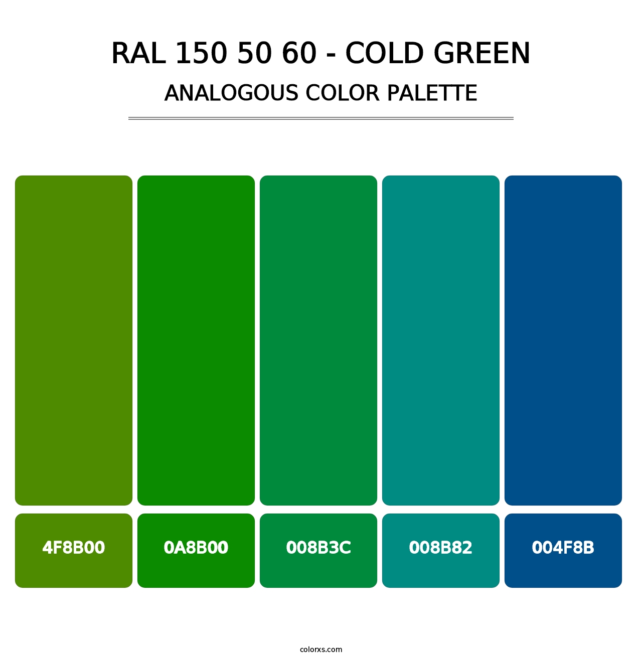 RAL 150 50 60 - Cold Green - Analogous Color Palette