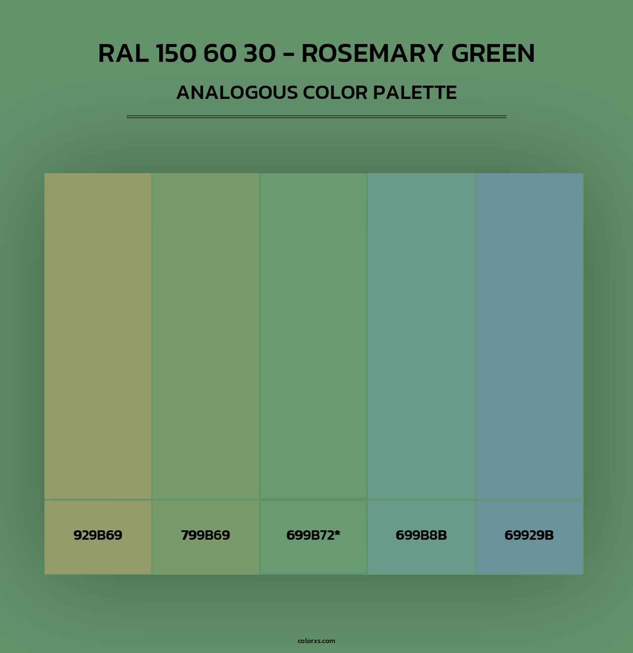 RAL 150 60 30 - Rosemary Green - Analogous Color Palette