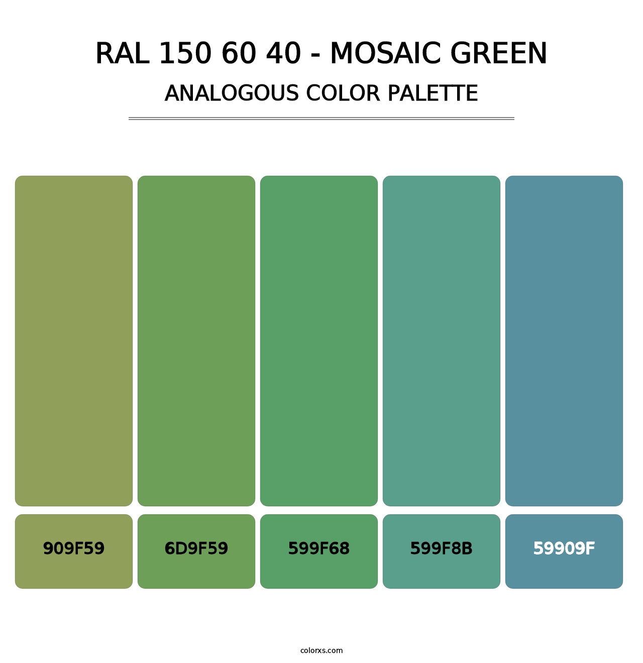 RAL 150 60 40 - Mosaic Green - Analogous Color Palette