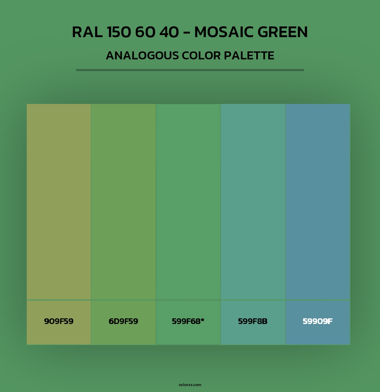 RAL 150 60 40 - Mosaic Green - Analogous Color Palette