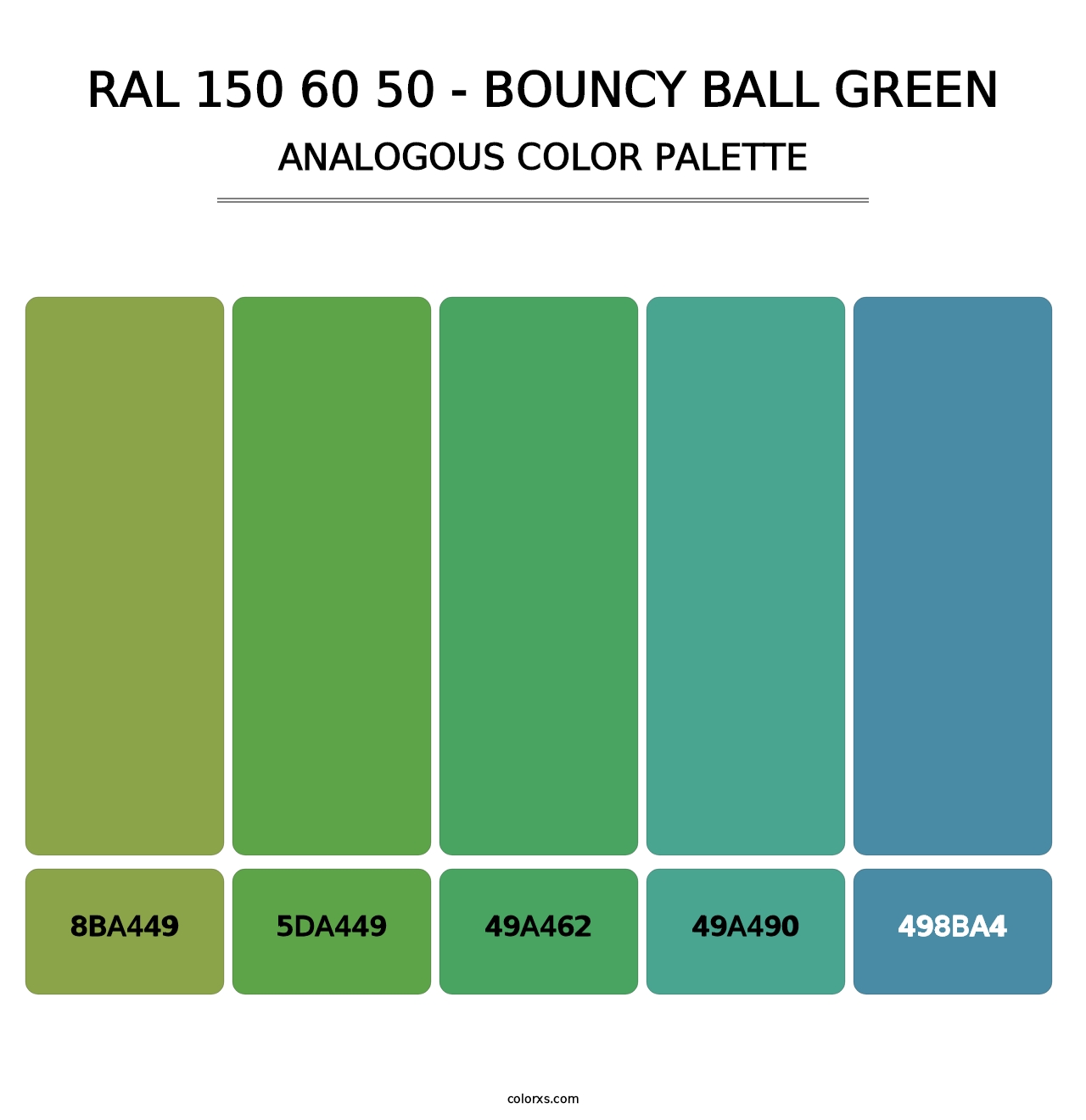 RAL 150 60 50 - Bouncy Ball Green - Analogous Color Palette