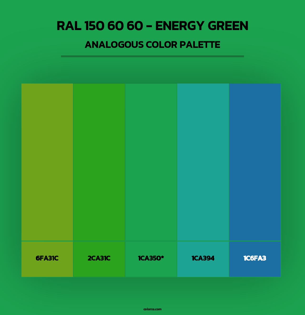 RAL 150 60 60 - Energy Green - Analogous Color Palette