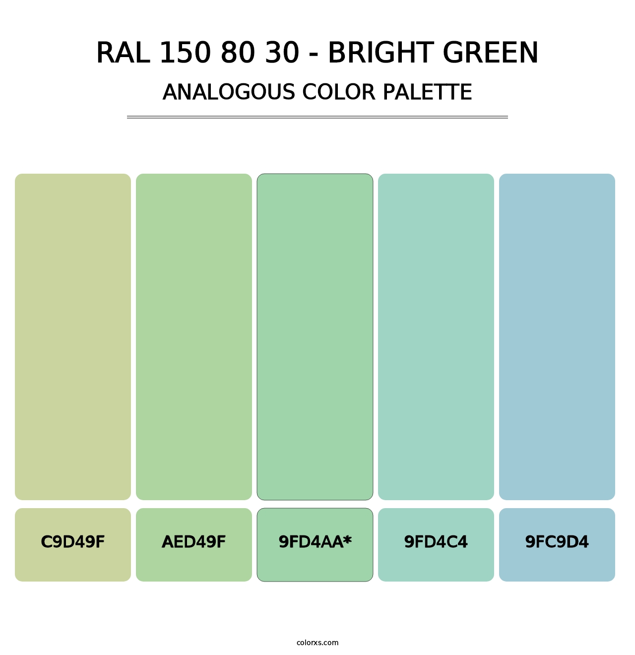 RAL 150 80 30 - Bright Green - Analogous Color Palette