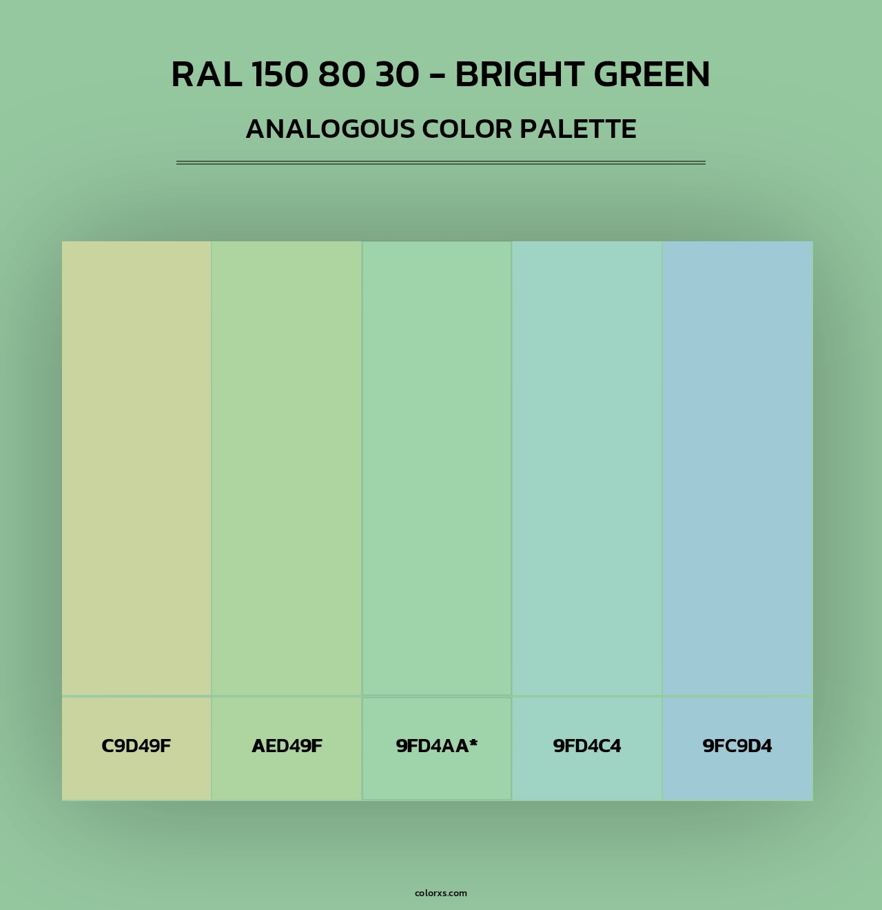 RAL 150 80 30 - Bright Green - Analogous Color Palette